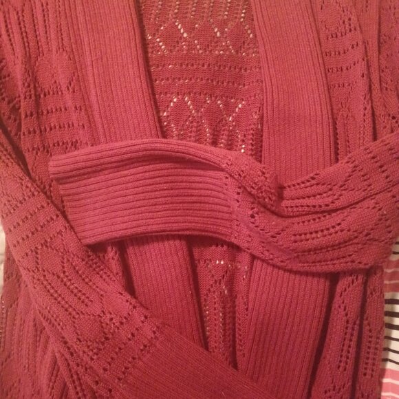 TahJay, Red Knit Tunic, Large - Picture 4 of 10
